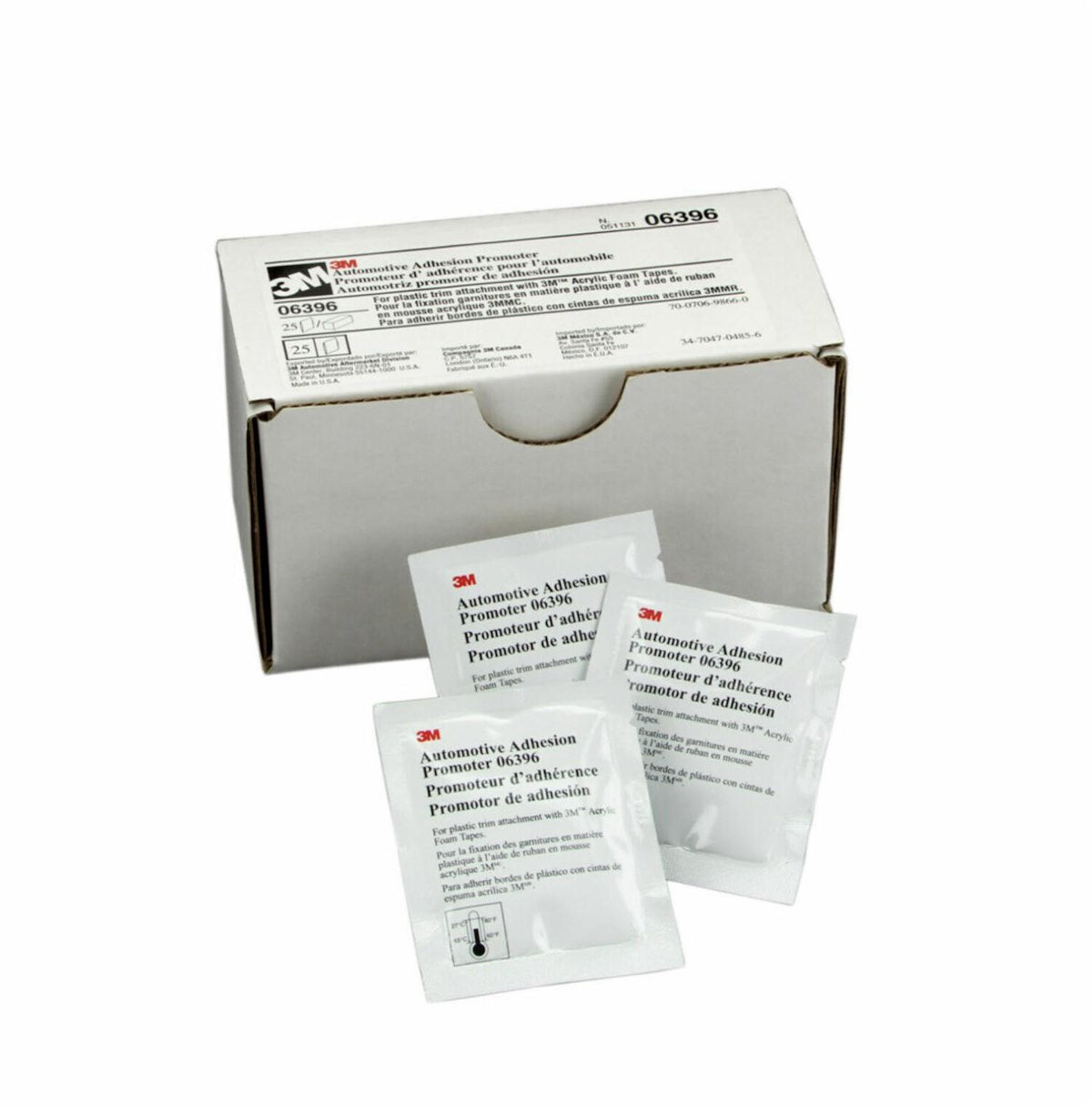 3M Tape Adhesion Promoter, 2.5 Milliliter Packet, Box Of 25 - 06396