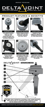 Icon Vehicle Dynamics Control Arm, Black, Steel, Set Of 2 - 58451DJ