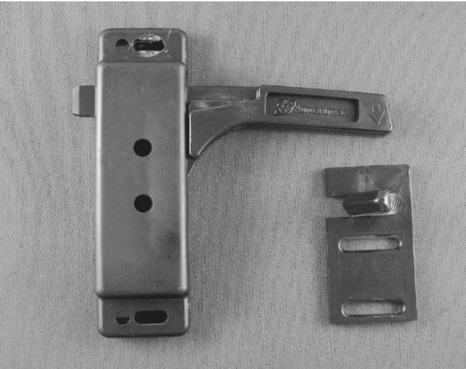 Strybuc Window Latch, 1-1/8 in Length x 4 in Width, Black - 17166RHBC