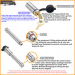 InfiniteRule Trailer Hitch Pin, For Use With Class III/IV/V 2 in/2-1/2 in Receiver, 5/8 in Diameter, 3-1/8 in Length Span Receiver Lock - 61072-S