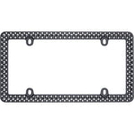 Cruiser License Plate Frame, Powder Coated Frame With Chrome Plated Inserts, Glossy Black - 58153