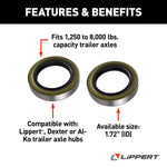 Lippert Trailer Wheel Bearing Seal, For 3500 lb Axles, 1.719 in Inner Diameter x 2.565 Outer Diameter, Package of 2, Pack of 2 - 333960
