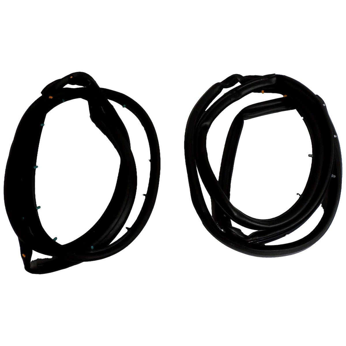 Crown Automotive Door Weather Strip, Full Steel Door Strip, Black, Set of 2 - 5017462K