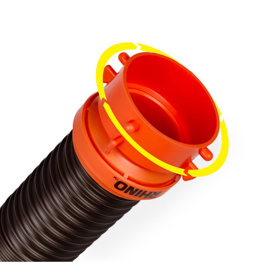 Camco Sewer Hose, 5 ft Extended Length, 24 in Compressed Length, 3 in Diameter - 39765