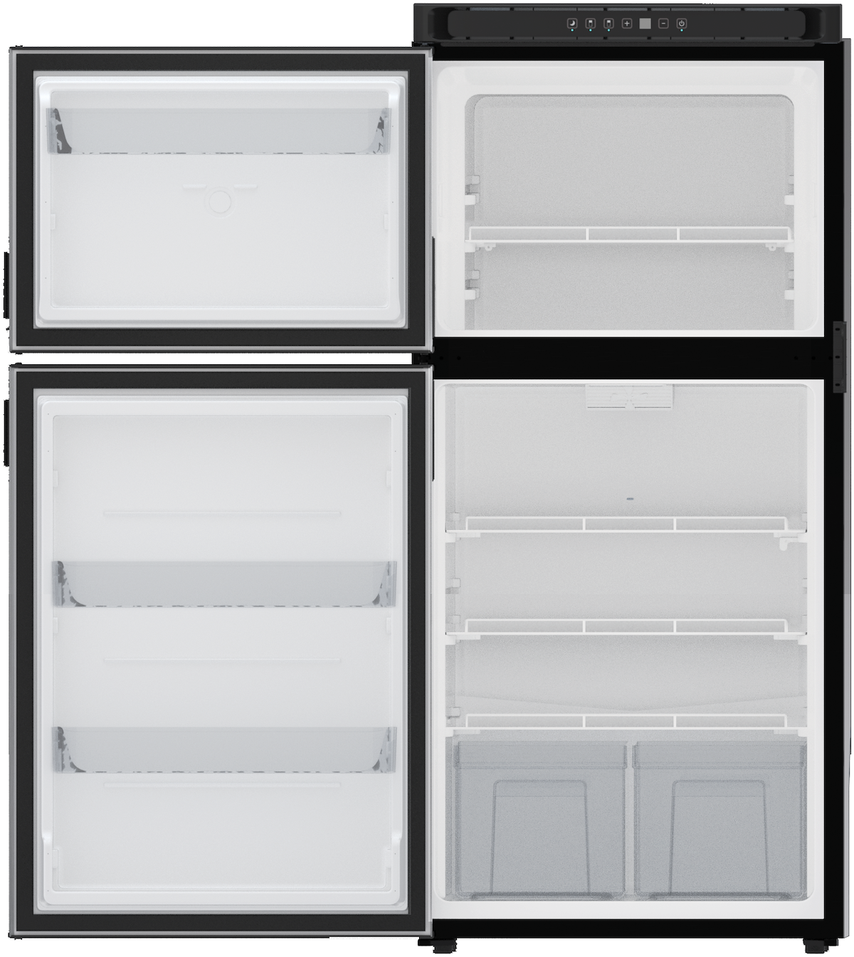Thetford/ Norcold Refrigerator, Dual Compartment 2 Door Refrigerator With Freezer, 8.2 Cubic ft, 23.63 in Width x 24 in Depth x 53 in Height - 51155