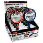 Performance Tool Magnifying Glass, 4X Glass Lens, 2-7/8 in Diameter, 7-1/4 in Length - W15036