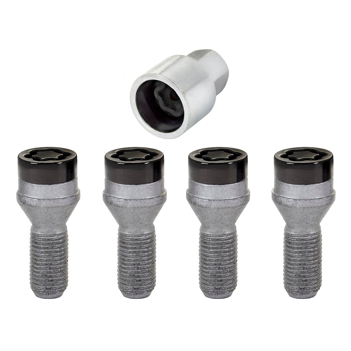 McGard Wheel Access Wheel Lock, 14 Millimeter X 1.25 Thread Size, Conical Seat/1.08 in Shank Length, 1.99 in Overall Length, Pack of 4 - 27326
