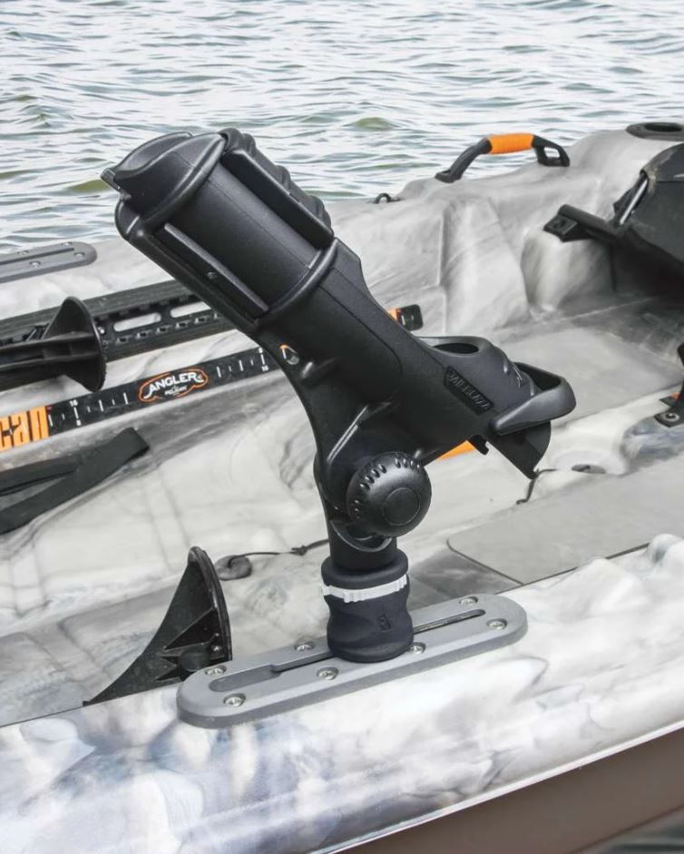 Railblaza Fishing Rod Holder, 360 degree Rotatable/90 degree Vertical Rotation, Black, 9 in Width - 08-0085-11