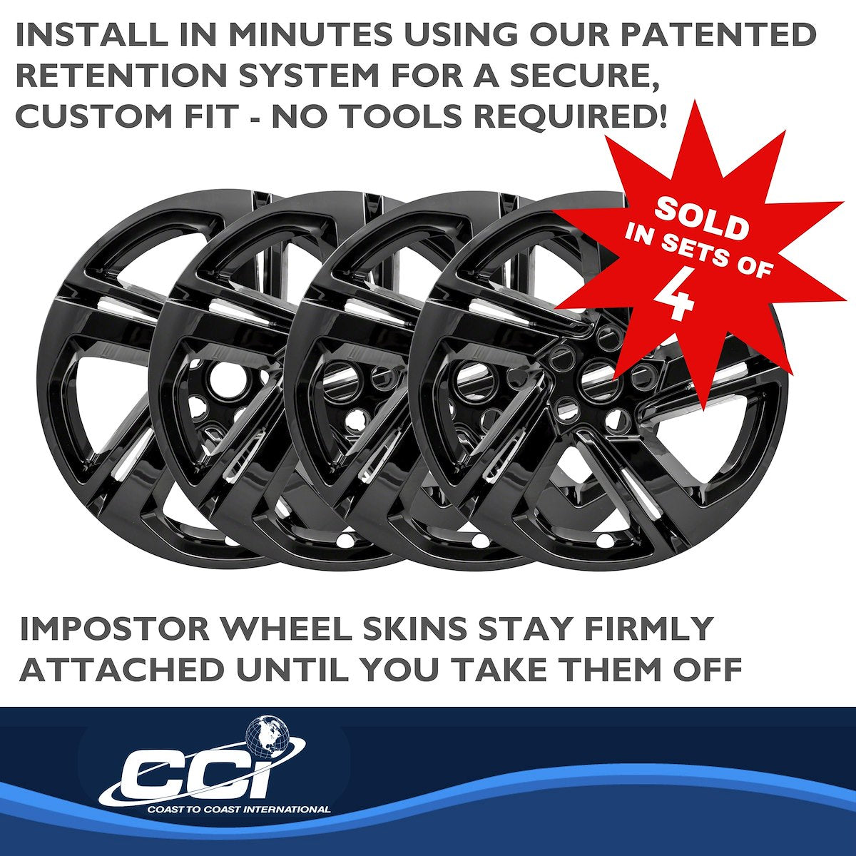 Coast2Coast Wheel Skins & Styled Wheel Covers IWCIMP418BLK product image 5