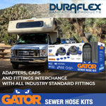 Duraflex Sewer Hose, 30 ft Extended Length, 106 in Compressed Length, 3 in Hose Diameter - 22007