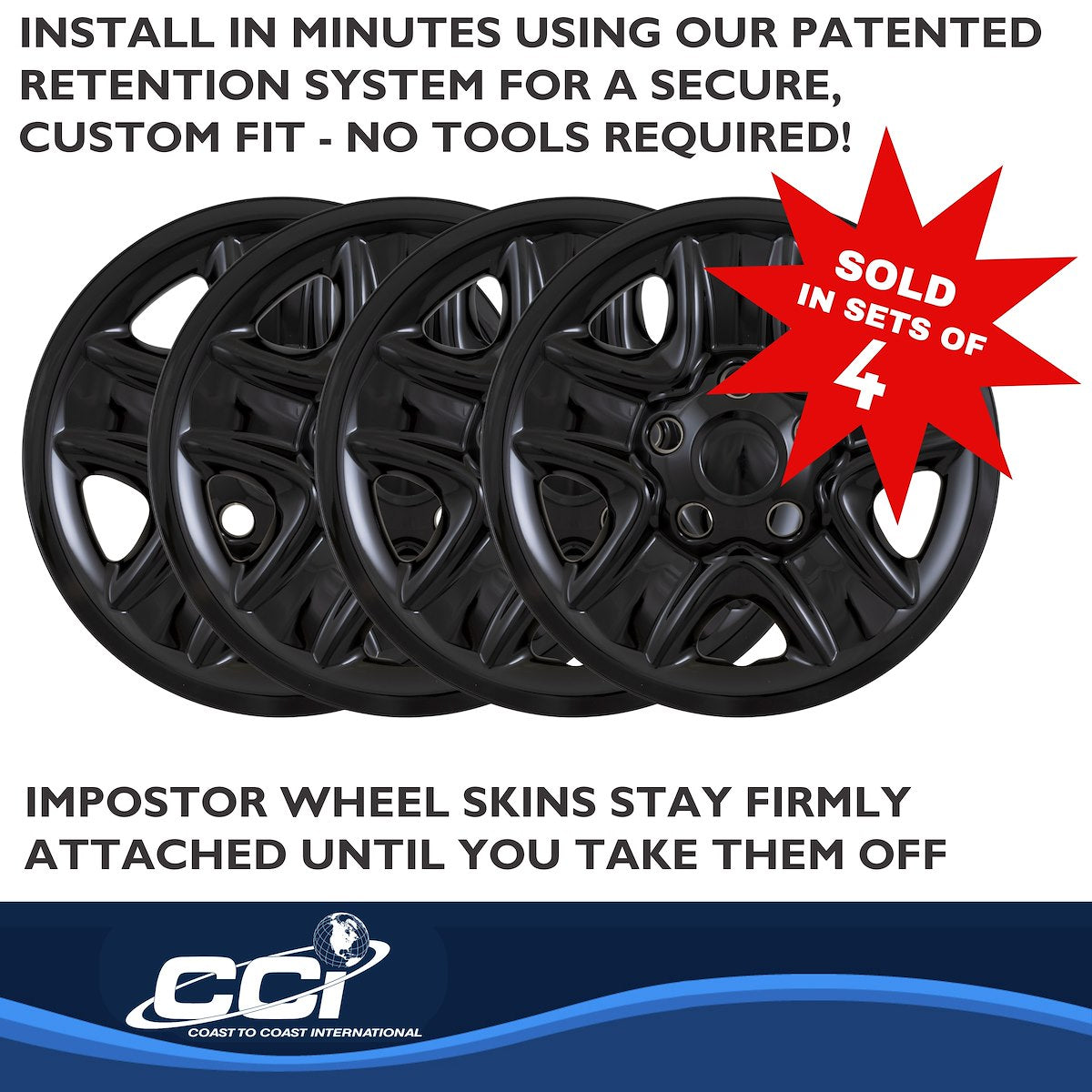 Coast2Coast Wheel Skins & Styled Wheel Covers IMP77BLKN product image 5