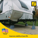 Stromberg Carlson Leveling Jack Foot Pad, 5-1/4 in x 9-1/4 in Stabilizer Pad, 10 in x 13 in Footprint, 8 in Height/14 in Stacked - JBP-813.1