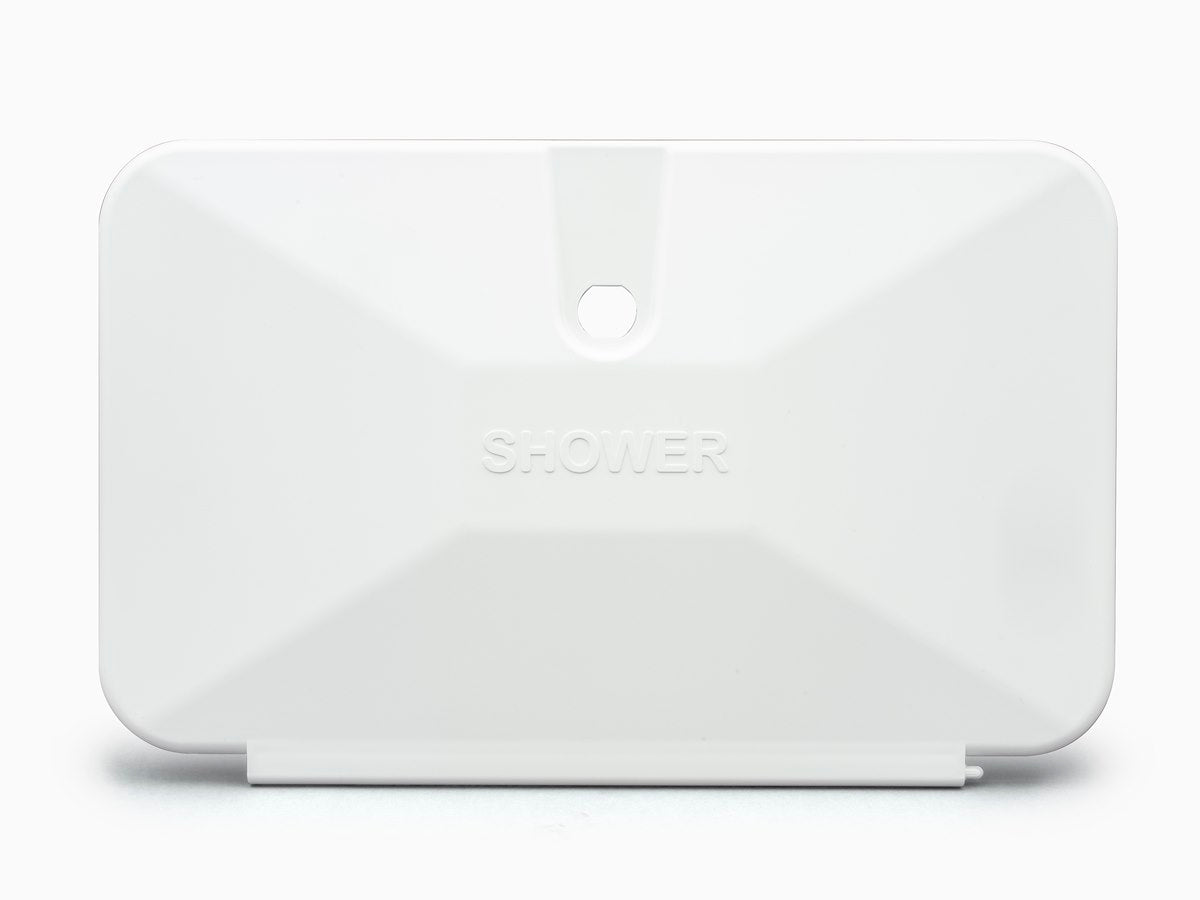 B&B Molders Exterior Shower Door, 12.875 in x 7.75 in, Polar White, B&B Cross Reference 620PW - 94188