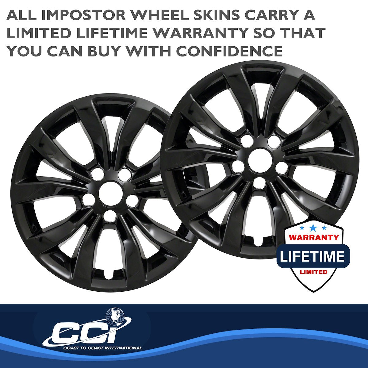 Coast2Coast Wheel Skins & Styled Wheel Covers IWCIMP381BLK product image 3