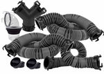 Valterra Sewer Hose, 20 ft Extended Length, 3 in Diameter, 24 Mil Polypropylene Cover With 100 Mil Protective Outer Beading - D04-0678