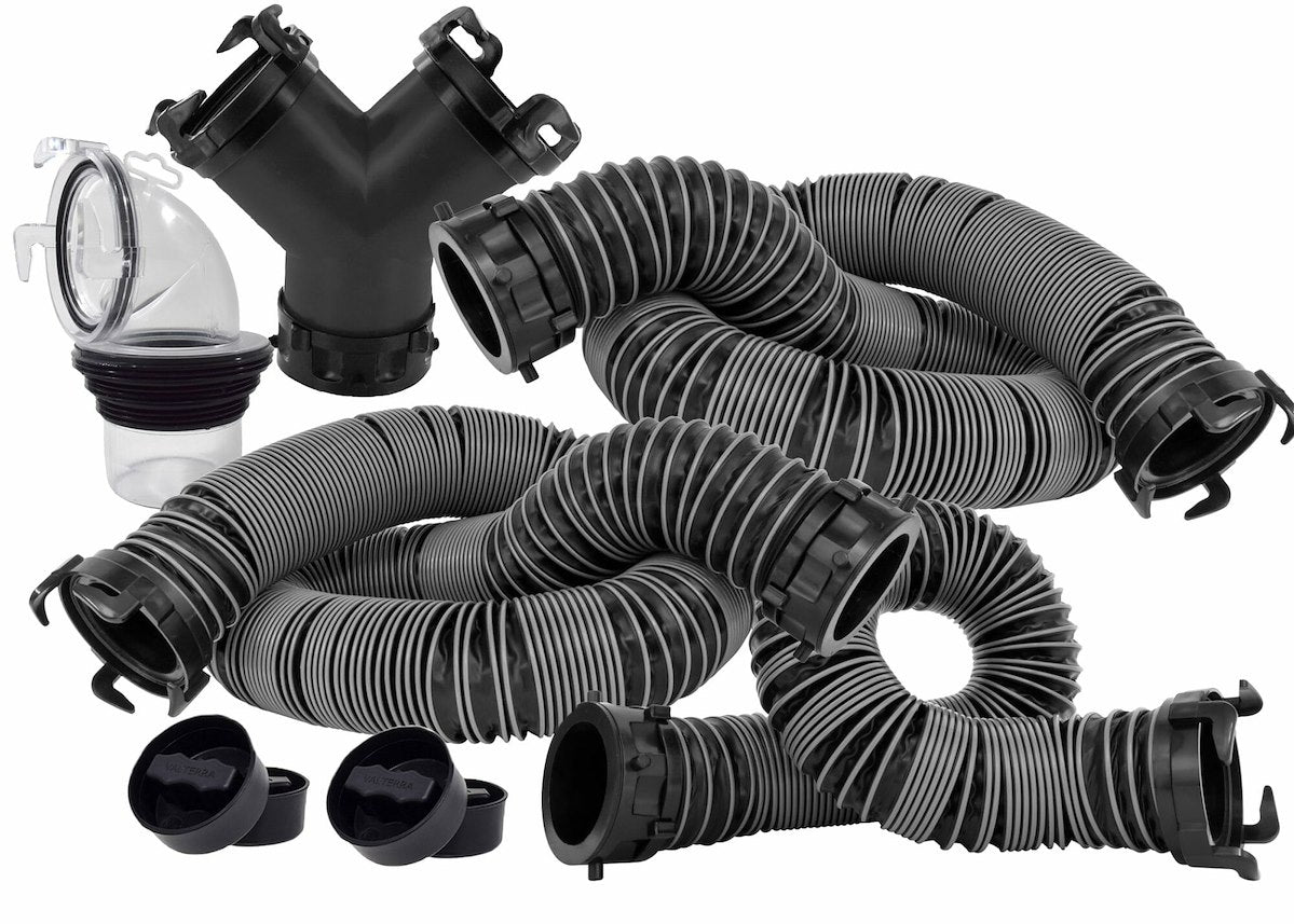 Valterra Sewer Hose, 20 ft Extended Length, 3 in Diameter, 24 Mil Polypropylene Cover With 100 Mil Protective Outer Beading - D04-0678