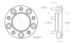 Spidertrax Wheel Spacer, 5 x 150 Millimeter/5 x 5.90 in Bolt Pattern, 31.75 Millimeter/1.25 in Thickness, Anodized Blue, Set Of 2 - WHS023