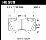 Hawk Brake Pad, LTS Series, Set Of 4 - HB589Y.704