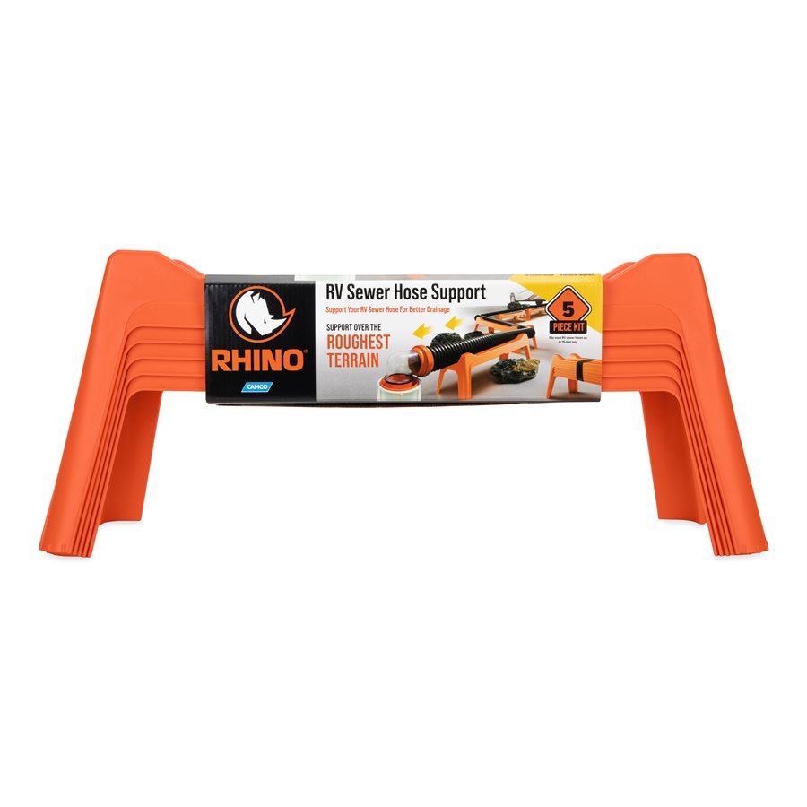 Camco Sewer Hose Support, With 5 Graduated Height Sections From 8-1/2 in To 10-1/2 in, Set of 5 - 43072