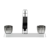 Dura Faucet Faucet, 2 Smoked Acrylic Knob Handle, Chrome Plated/Plastic, 2 Hole Application - DF-PK600S-CP
