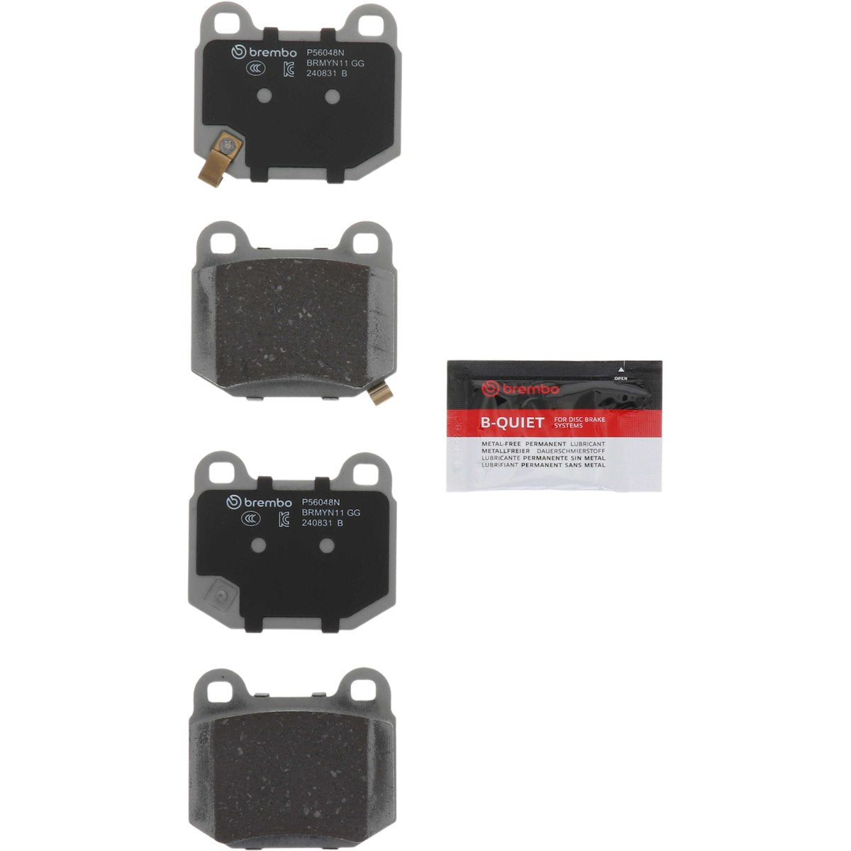 Brembo Brake Pad, FMSI Number D961-7859, Ceramic, Set Of 4 - P56048N