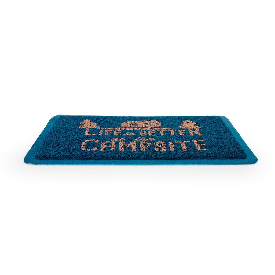 Camco Door Mat, Blue, 29 in Width x 17-1/4 in Length - 53201
