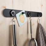 Silwy Magnetic Kitchen Utensil Holder, Leather Look/Black, 20 in Length x 2 in Width - L000-10LA-1