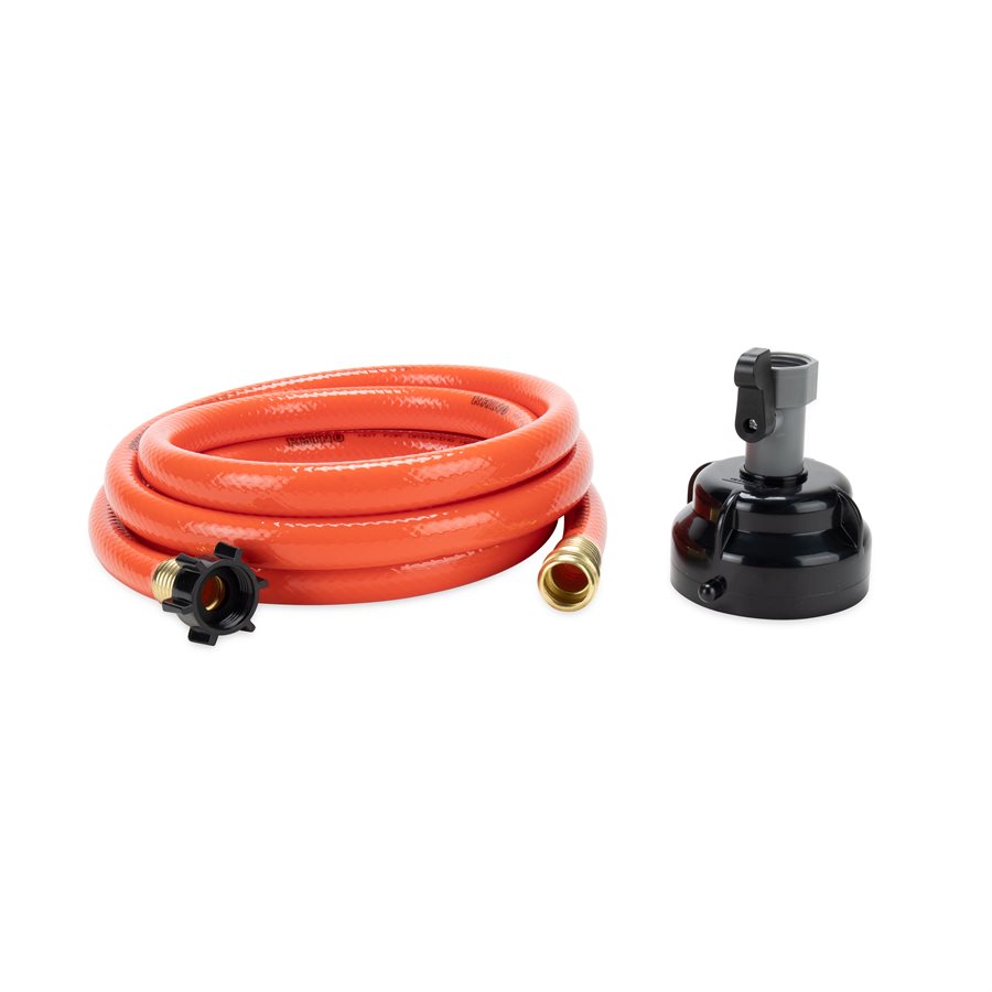Camco Waste Water Hose, 10 ft Length, 5/8 in Inside Diameter, With 3 in Bayonet Fitting Rinse Cap - 22999