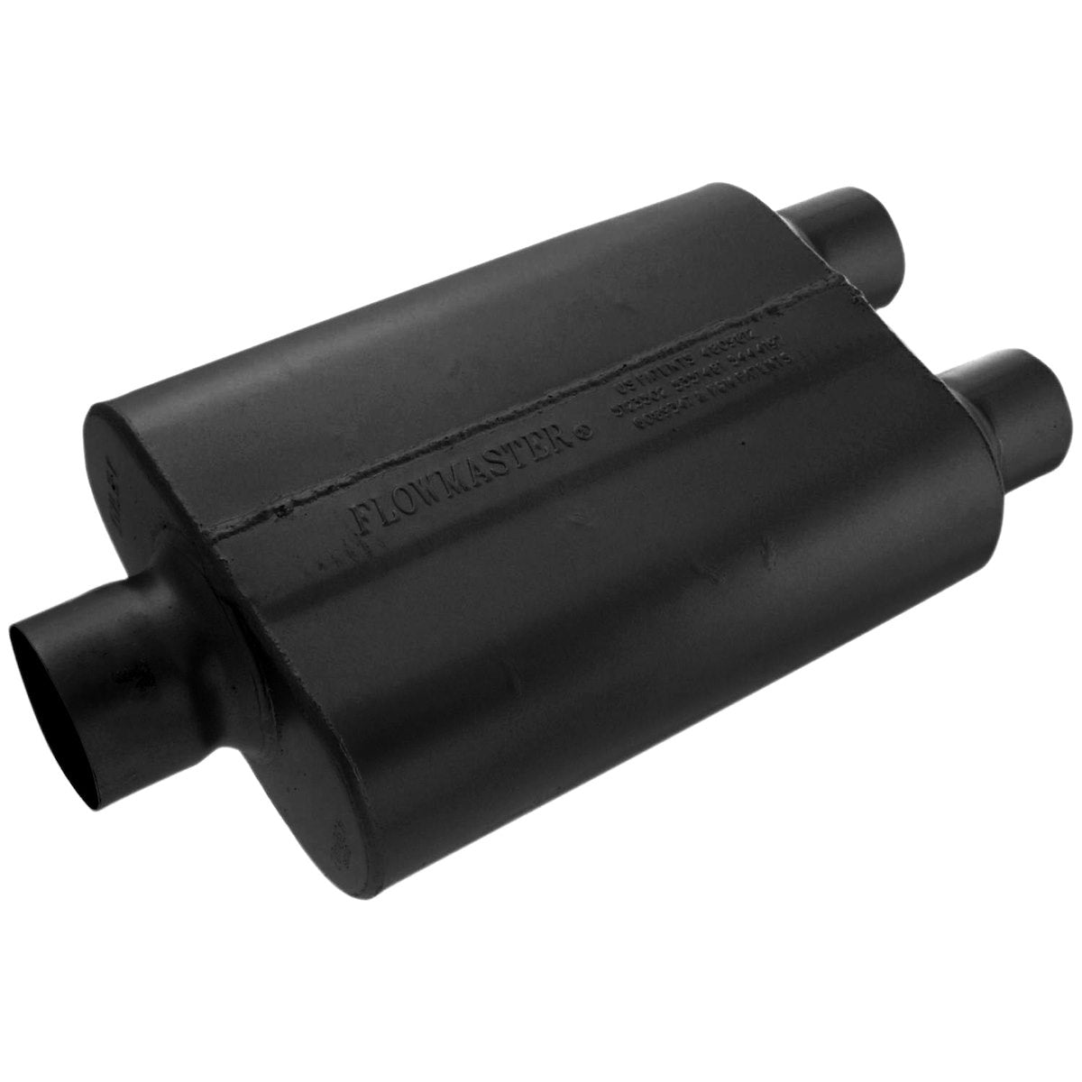 Flowmaster Exhaust Muffler, 40 Series  Original, Dual 2-1/2 in Offset Outlet, 13 in Body/19 in Overall Length - 430402