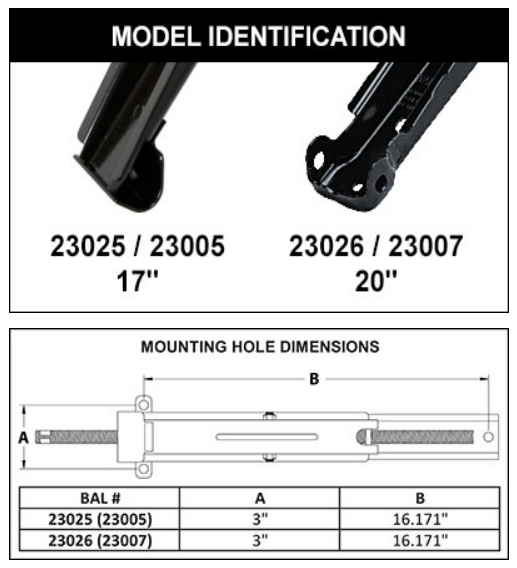 BAL RV Trailer Stabilizer Jack Stand, 1000 lb Static Load Capacity, 19 in - 23007