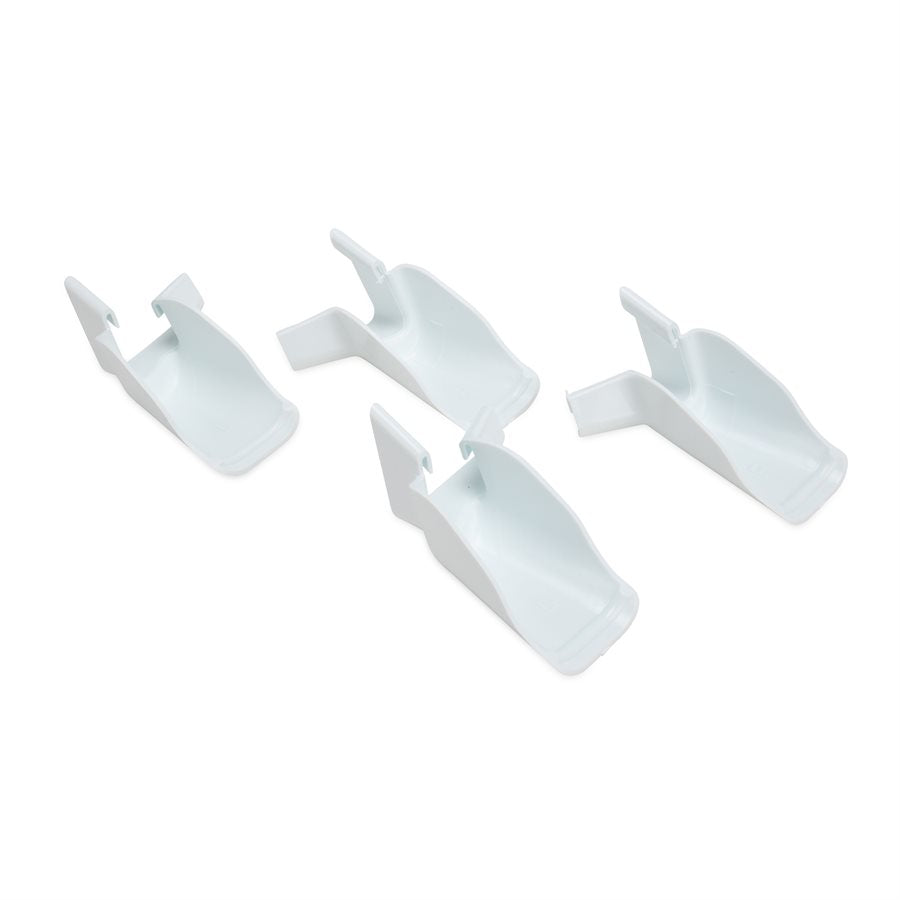 Camco Drip Rail Gutter Spout, White, Set of 4 - 42123