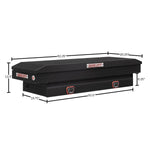 Weather Guard Tool Box, Textured Matte Black, Aluminum, 20 in Length x 62 in Width x 13 in Height - 154-52-04