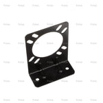 Pollak Trailer Wiring Connector Mounting Bracket, For Use With 7 Way RV Connector, 90 degree Bend, Black - 12-711U