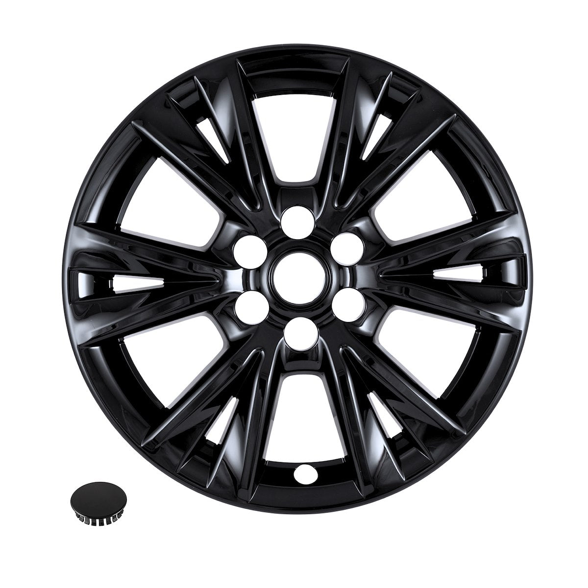 Coast2Coast Wheel Skin, 18 in, 6V Spokes, Gloss Black, Set Of 4 - IMP518BLK