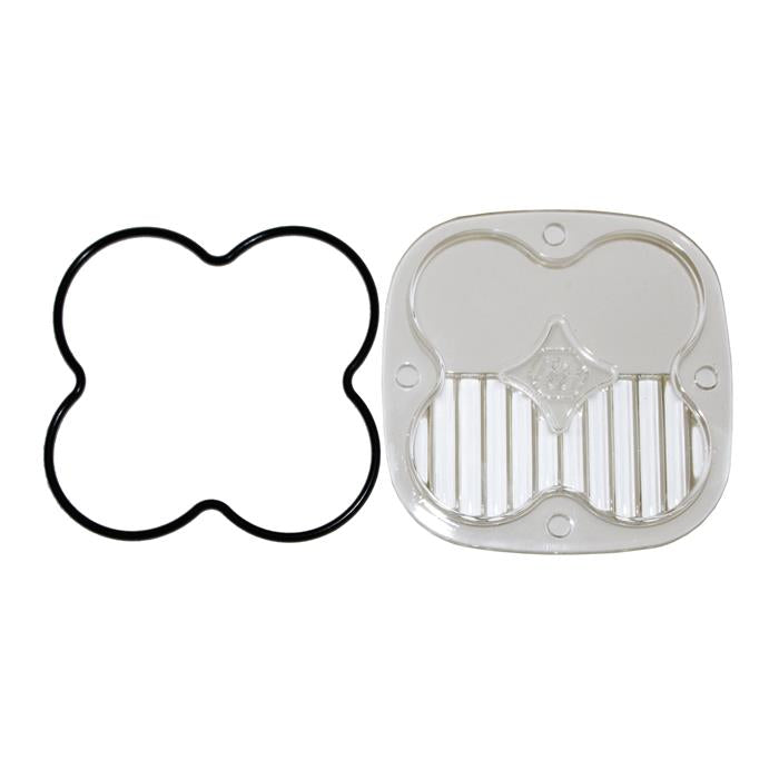 Baja Design Driving/Fog Light Lens, Replacement For Baja Designs Squadron Series Lights, 3 in Square - 668403