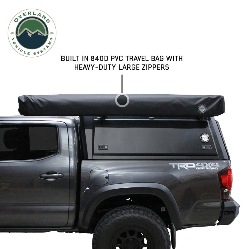 Overland Vehicle Systems Awning, 20 ft Length x 13 ft Width, Black Weather Cover - 19690002