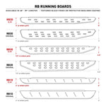 Go Rhino Running Board, RB30 Slim Line, Textured, Black - 69634680SPC