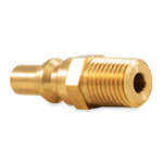 Camco Propane Hose Connector, 1/4 in Male NPT x Male Quick Connect, Brass - 59903
