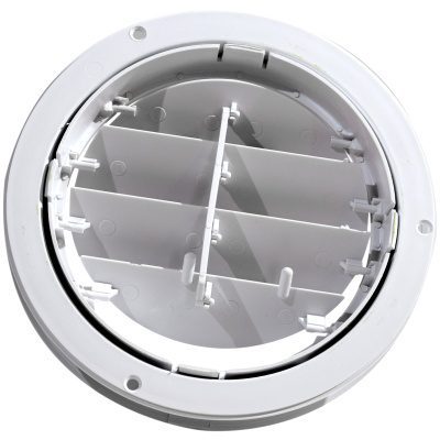 Valterra Heating/Cooling Register, 5 in Diameter, 7/8 in Collar, 360 degree Rotating/Dampered Vane Air Return - A10-3358VP