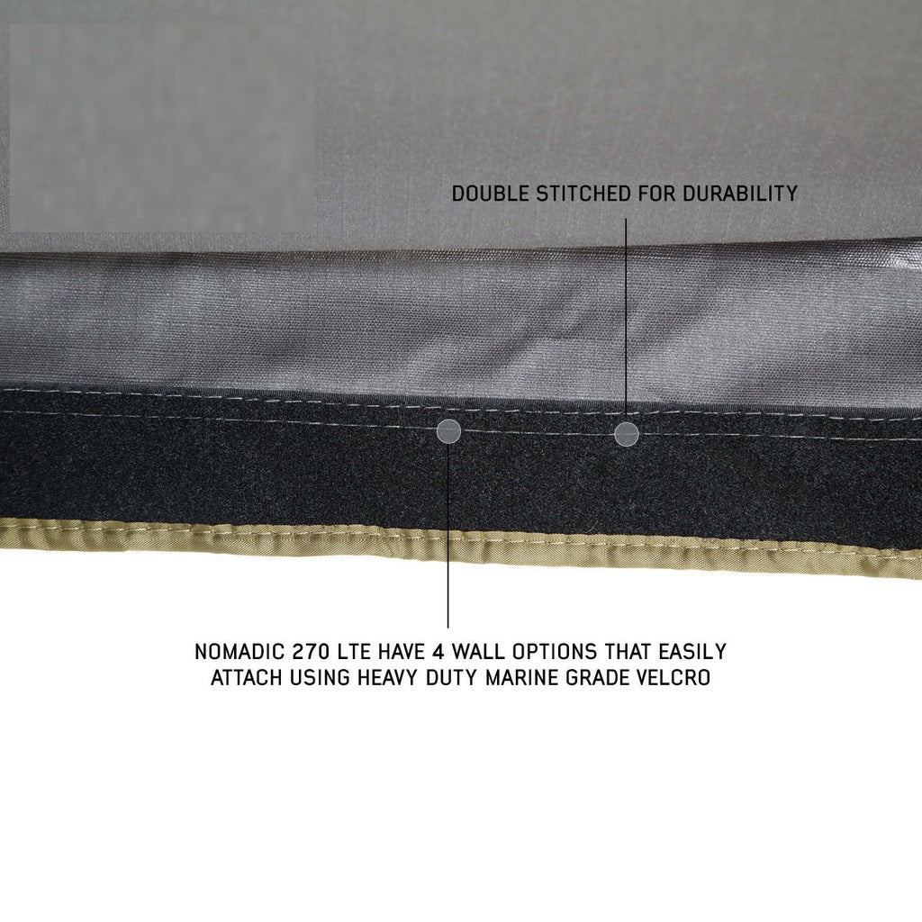 Overland Vehicle Systems Awning, Nomadic 270LTE, 75 Square ft of Cover, 280G Poly Cotton - 19679907