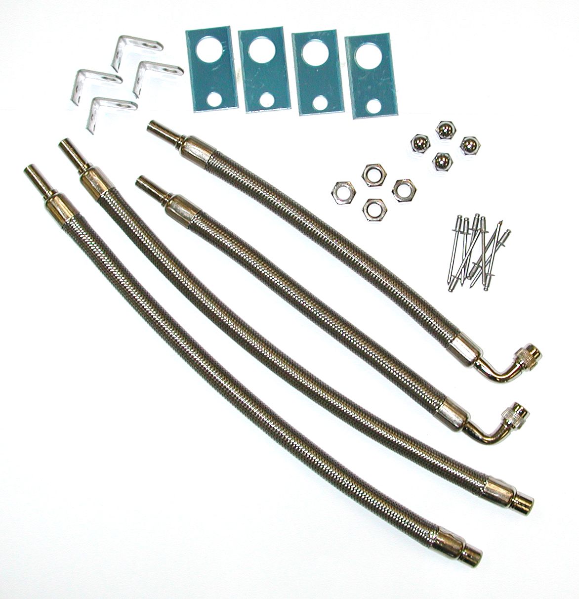 Wheel Master Valve Stem Extension, Used With 16 in To 19-1/2 in Diameter Wheels, Two 13 in Straight And Two 9-1/2 in 90 degree, Set Of 4 - 8001
