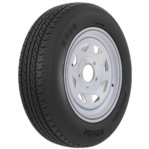 Americana Tire and Wheel Tire/Wheel Assembly, 15 in Diameter x 5 in Width, 5 x 114.3 Millimeter/5 x 4.50 in Bolt Pattern, 8 Spoke - 35088