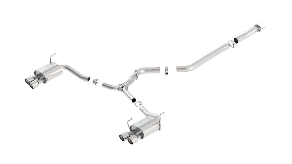 Borla Exhaust System Kit, T-304 Stainless Steel, 3 in Pipe Diameter To 2-1/4 in Pipe Diameter - 140595