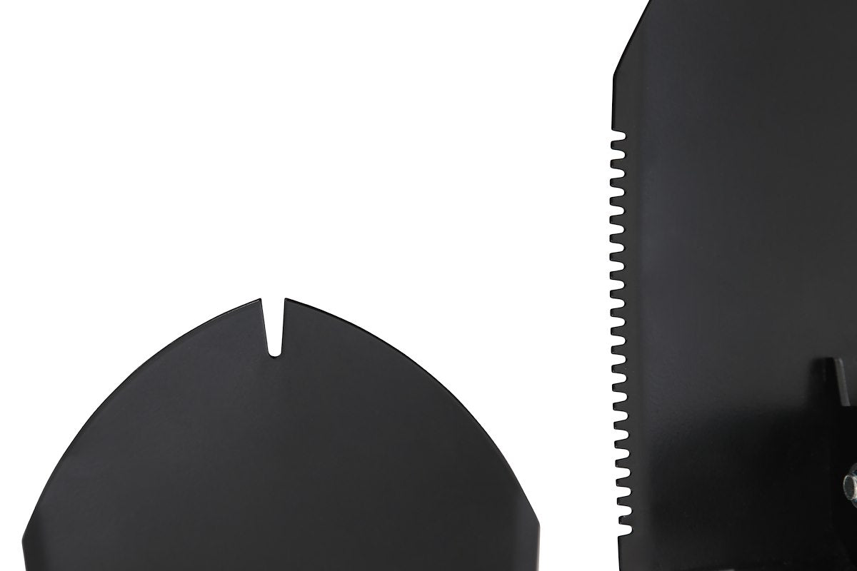 Overland Vehicle Systems Shovel, Black Powder Coat, Steel, 22.75 in Extended and 9.75 in Collapsed - 19049901