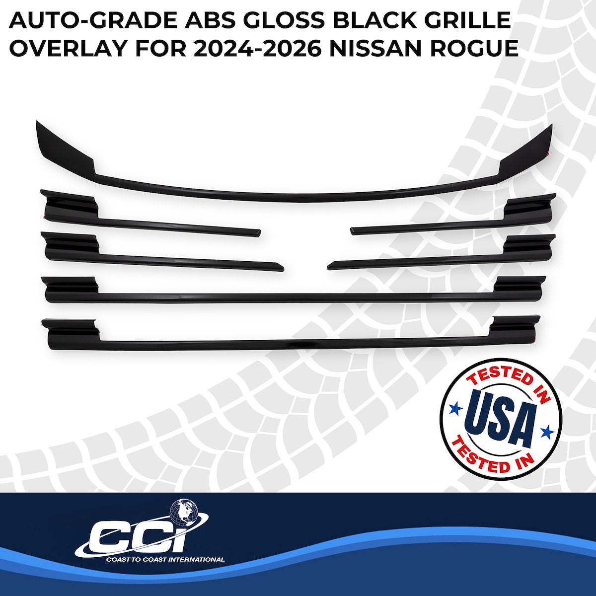 Coast2Coast Grille Insert, 2 Piece, Gloss Black - GI209BLK