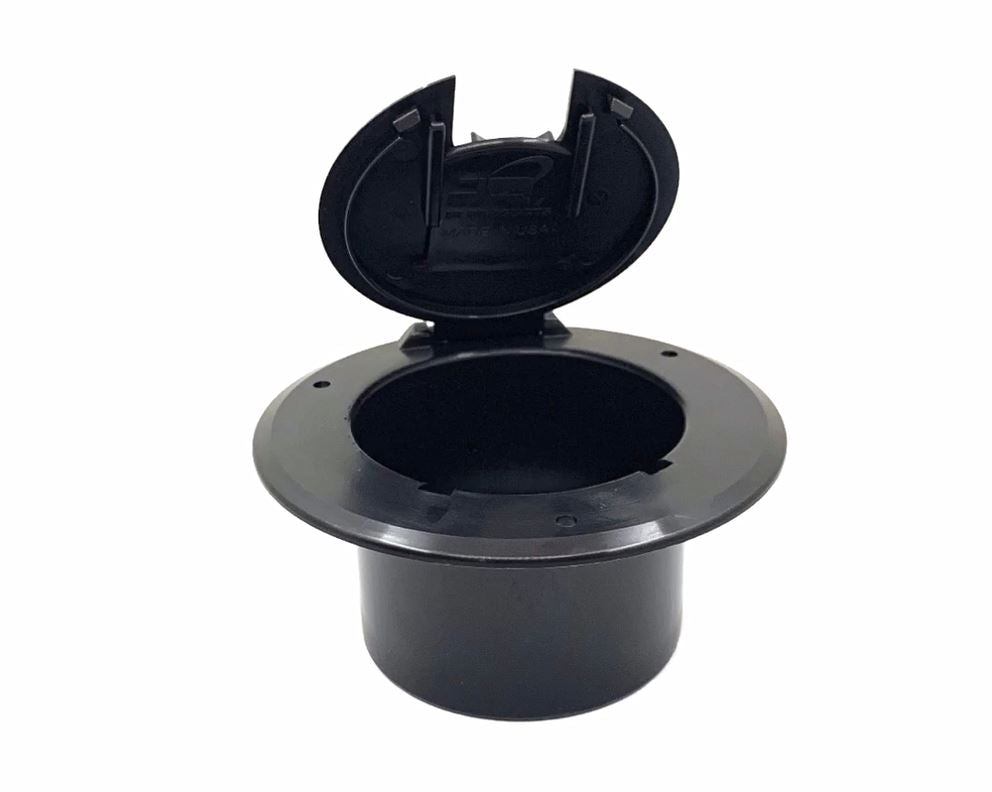 JR Products Electrical Cord Hatch, 3-1/2 in Cutout Dimension, 5-1/8 in x 2-3/8 in, Accepts Up To 30 amp/50 amp Cords - 541-3-A