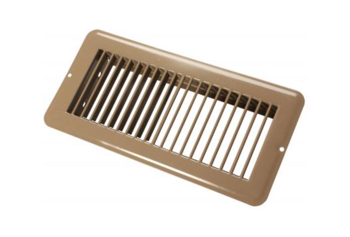 JR Products Heating/Cooling Register, 4 in Width x 10 in Length, 5-9/16 in Width Overall x 11-1/2 in Length Overall, Steel - 02-28995