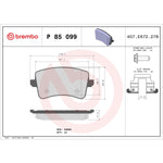 Brembo Brake Pads P85099 product image 3