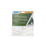 Camco Tablecloth Clamp, For Tables Up To 1-1/2 in Thick, White, Package of 4, Set of 4 - 51077