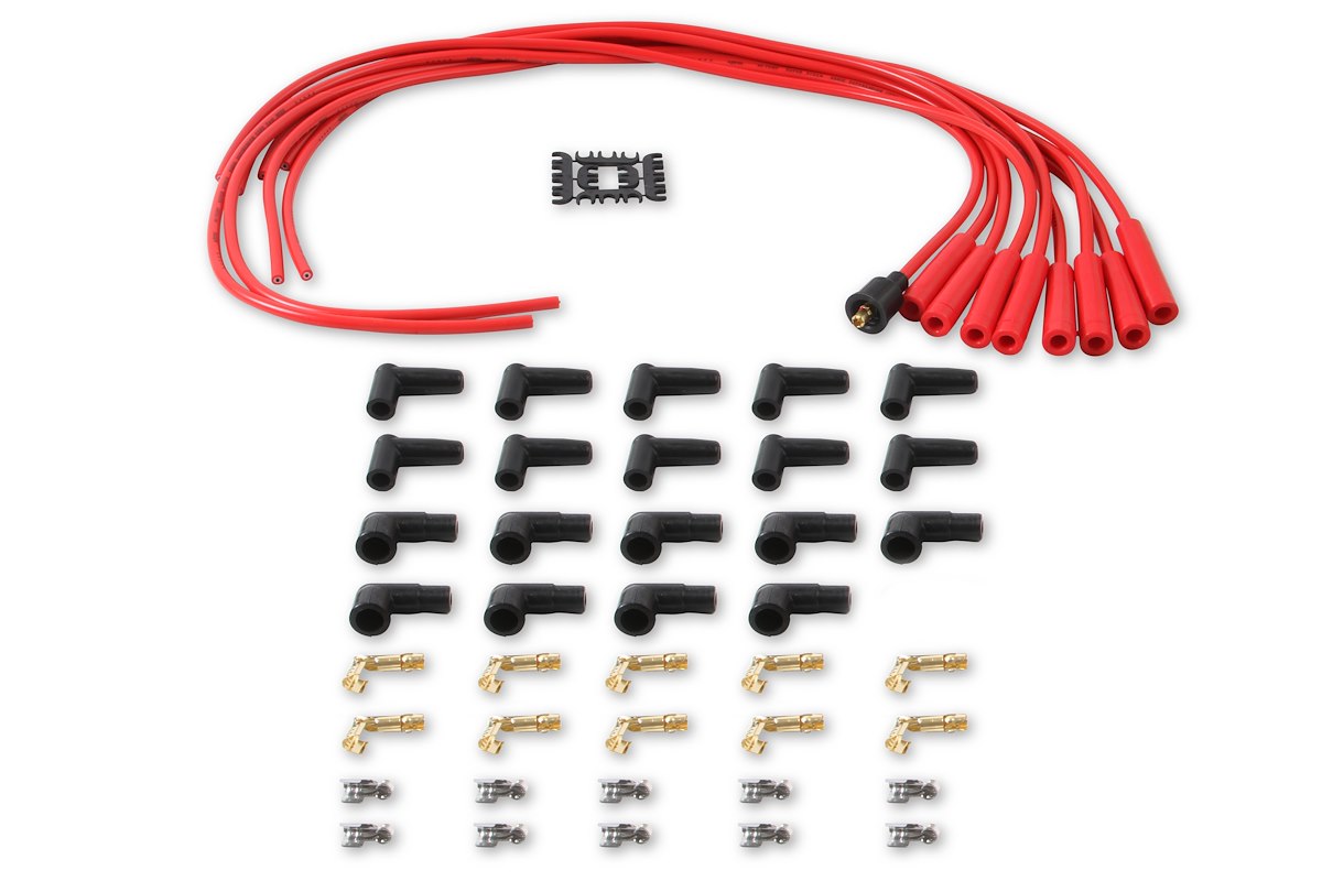 ACCEL Ignition Spark Plug Wire Set, Super Stock 4000 Series, Unassembled, Red - 4040R